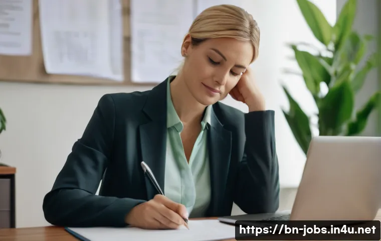 직업상담사 직업윤리와 법적 기준 - **Prompt:** A compassionate career counselor, female, in her late 30s, professionally dressed in a s...