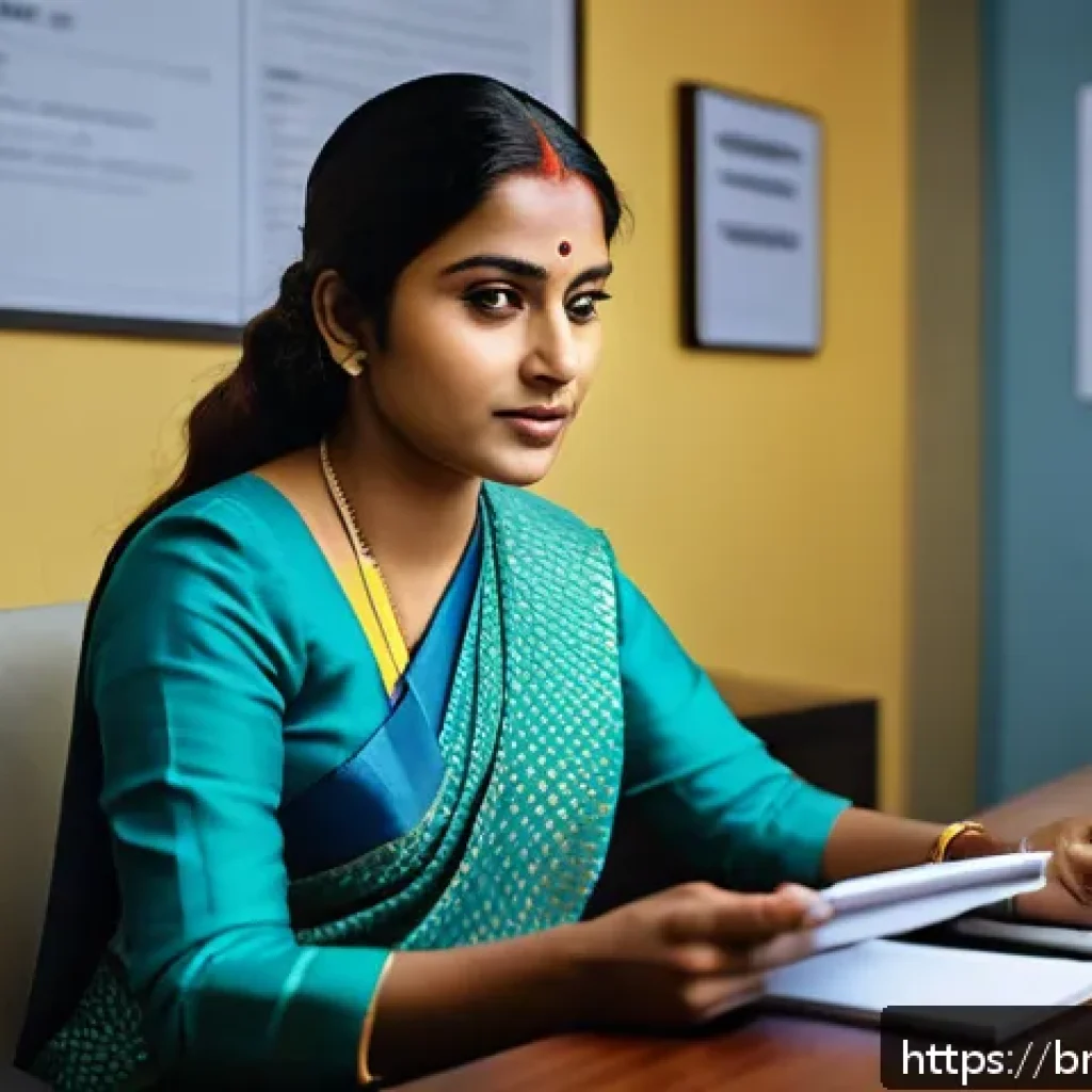 직업상담사 필수 자격 요건 - A professional career counselor attentively listening to a Bengali client in a modern office setting...